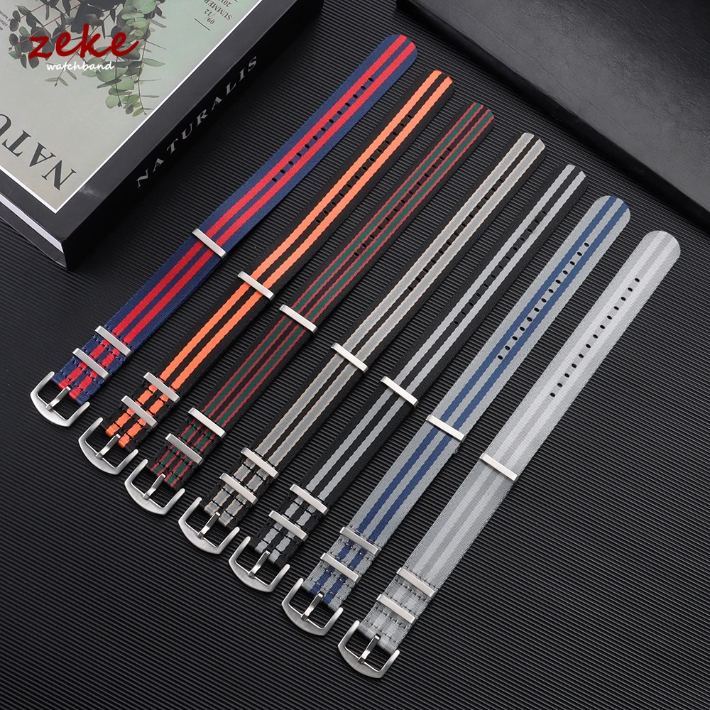 Men's Comfortable Soft Nylon Watch Band - Military Sports Strap Replacement Bracelet, 20mm/22mm