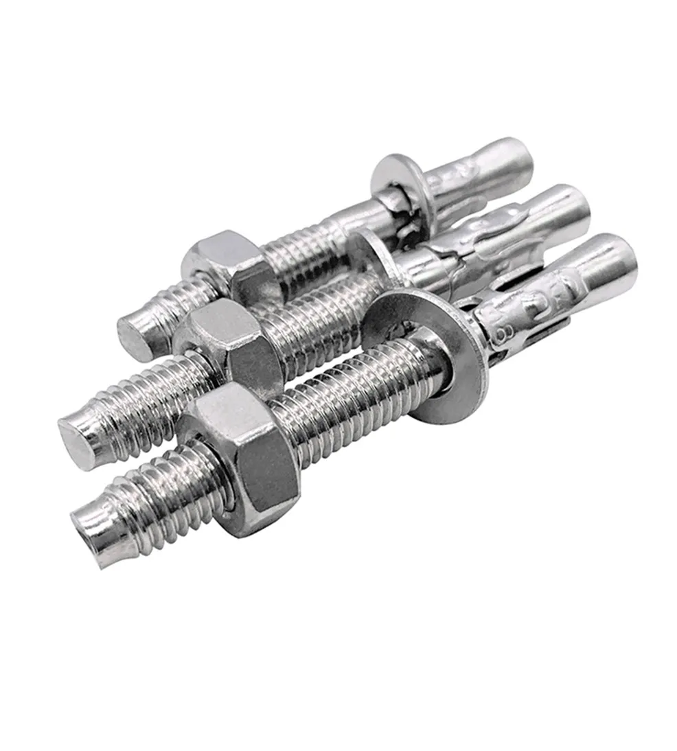 

2PC M12*80/90/100/110/120/150mm 304 Stainless Steel Gecko Car Repair Expansion Bolt Elevator Explosion-Proof Screw