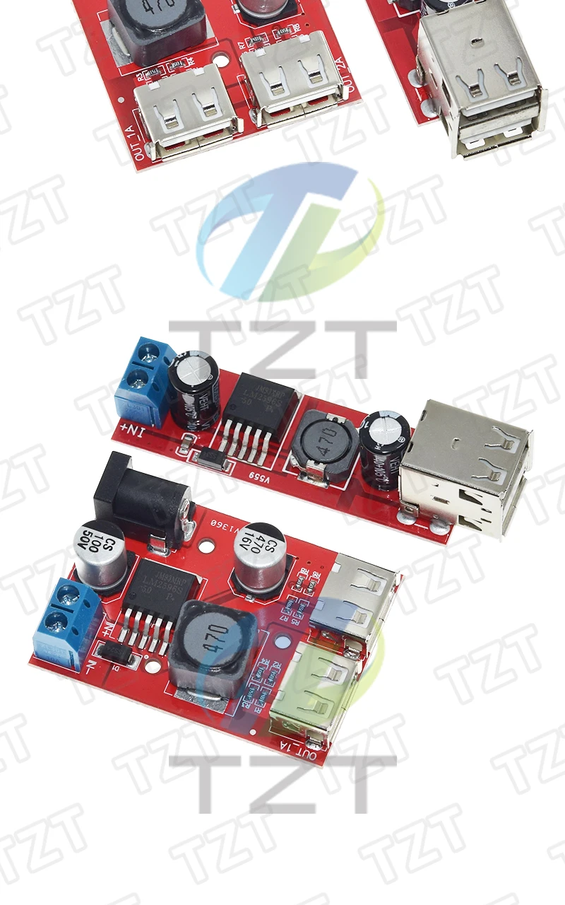 TZT 1/3PCS DC 6V-40V Zu 5V 3A Doppel USB Ladung DC-DC Step-down Converter Modul für Fahrzeug Ladegerät LM2596 Dual USB – Detail 4