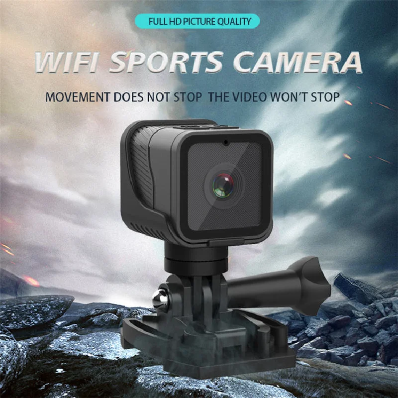 

Mini Action Camera 1080P HD Bicycle Helmet Camera Wifi Sport DV Wireless Micro DVR For Bike Car Video Recording Small Camcorder