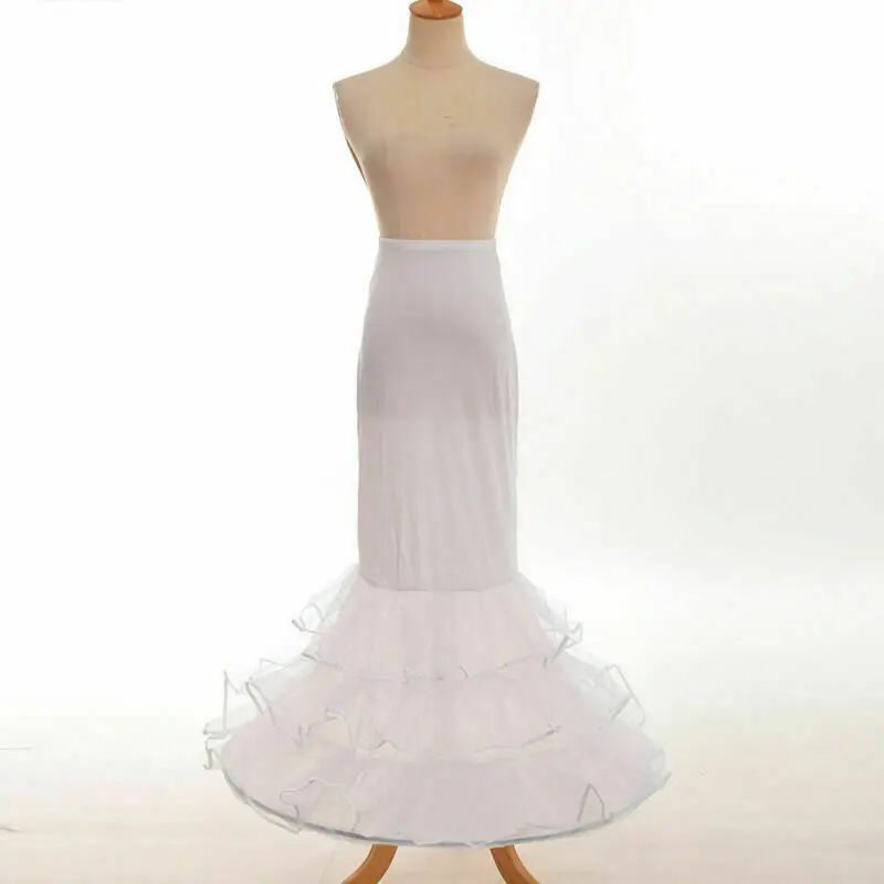 

Women White Fishtail Dress Bustle White Petticoat fpr gown