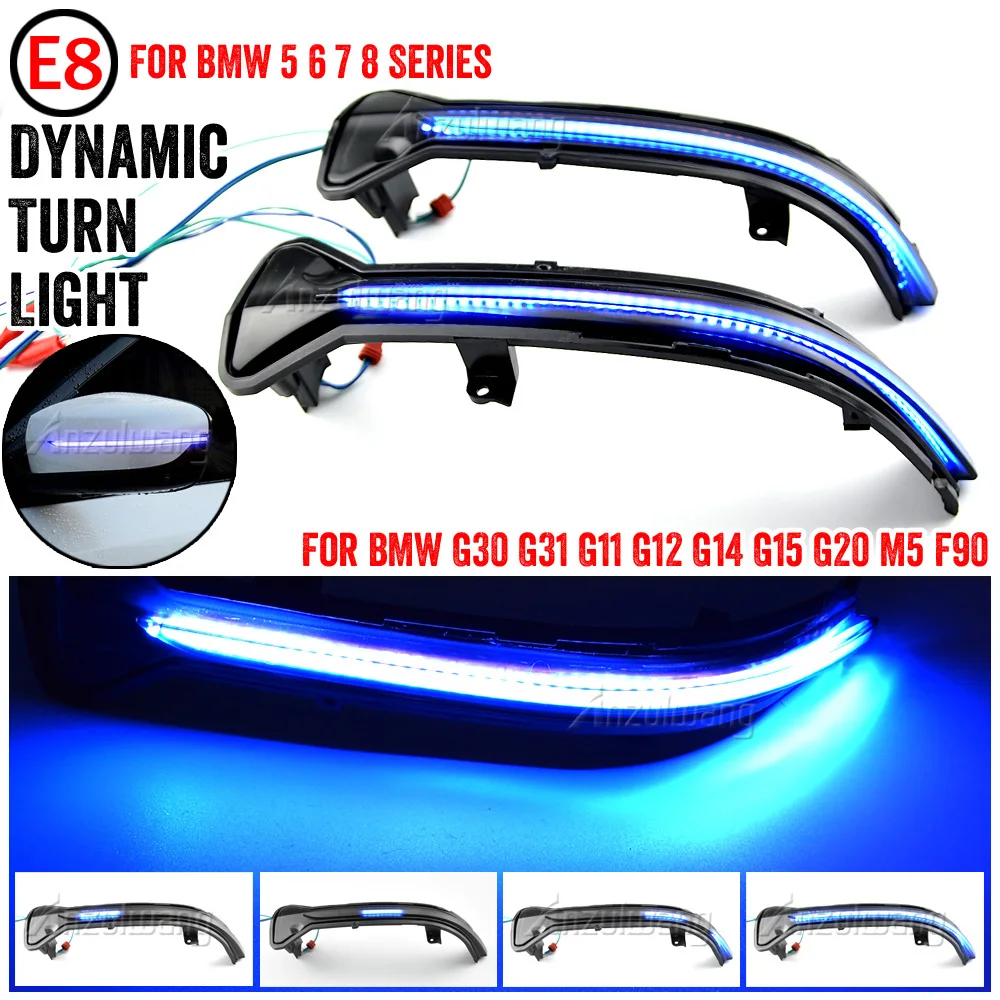 

For BMW G38 G12 G20 G30 G31 G32 G14 G15 G16 G11 G12 M5 F90 5 6 7 8 3 Series Blue Yellow Dynamic LED Turn Signal Light Blinker