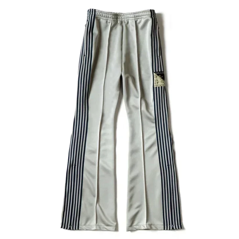 22aw Kapital Hirata and Hong Japan Style Tricolor Polyester Side Zipper Vertical Stripe Elastic Casual Popular Loose Pants 3