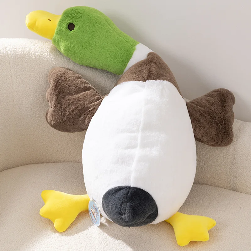 

100cm Lifelike Mallard Plush Toy Cartoon Cute Soft Fluffy Duck Doll Stuffed Animal Sleep Pillow Toys for Kids Girl Home Decor