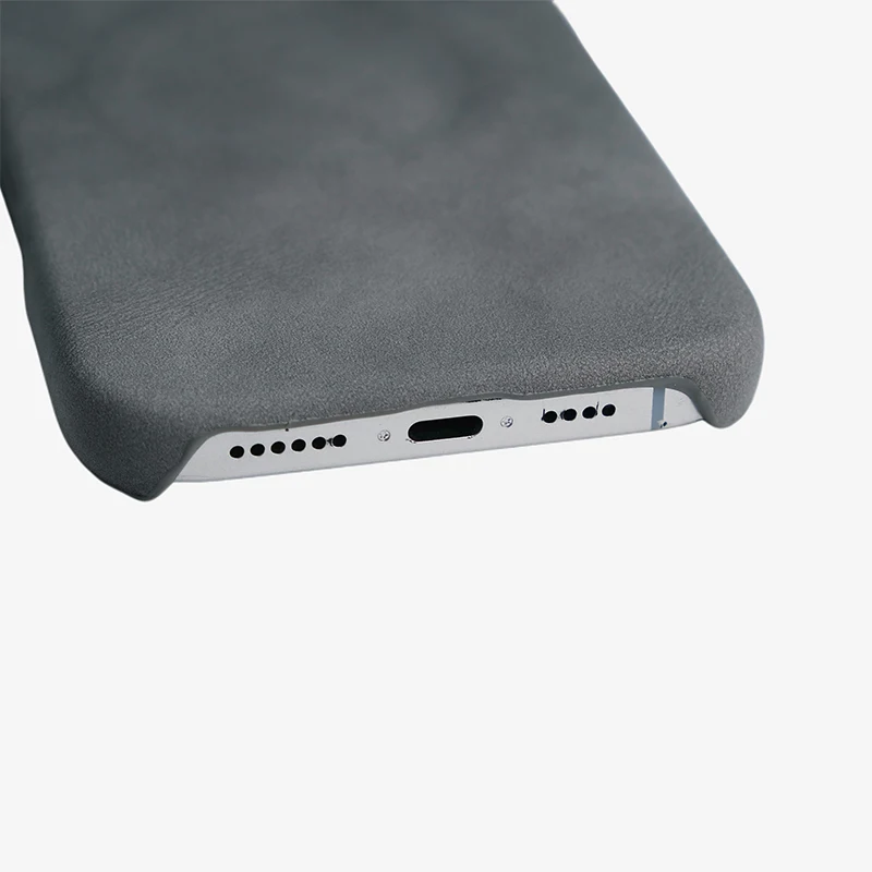 Magsafe Frameless Business PU Leather Magnetic Wireless Charging Case