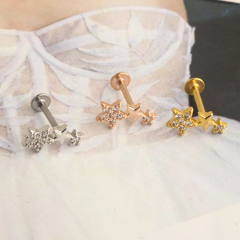 Cartilage Earring Silver Cartilage Earrings for Women Helix Piercing Jewelry Tragus Piercing Jewelry Forward Helix Earrings Plas