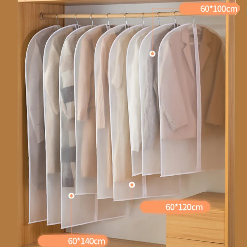 80/100/120/140cm Clothes Dust Cover,Clear Plastic Garment Bags for