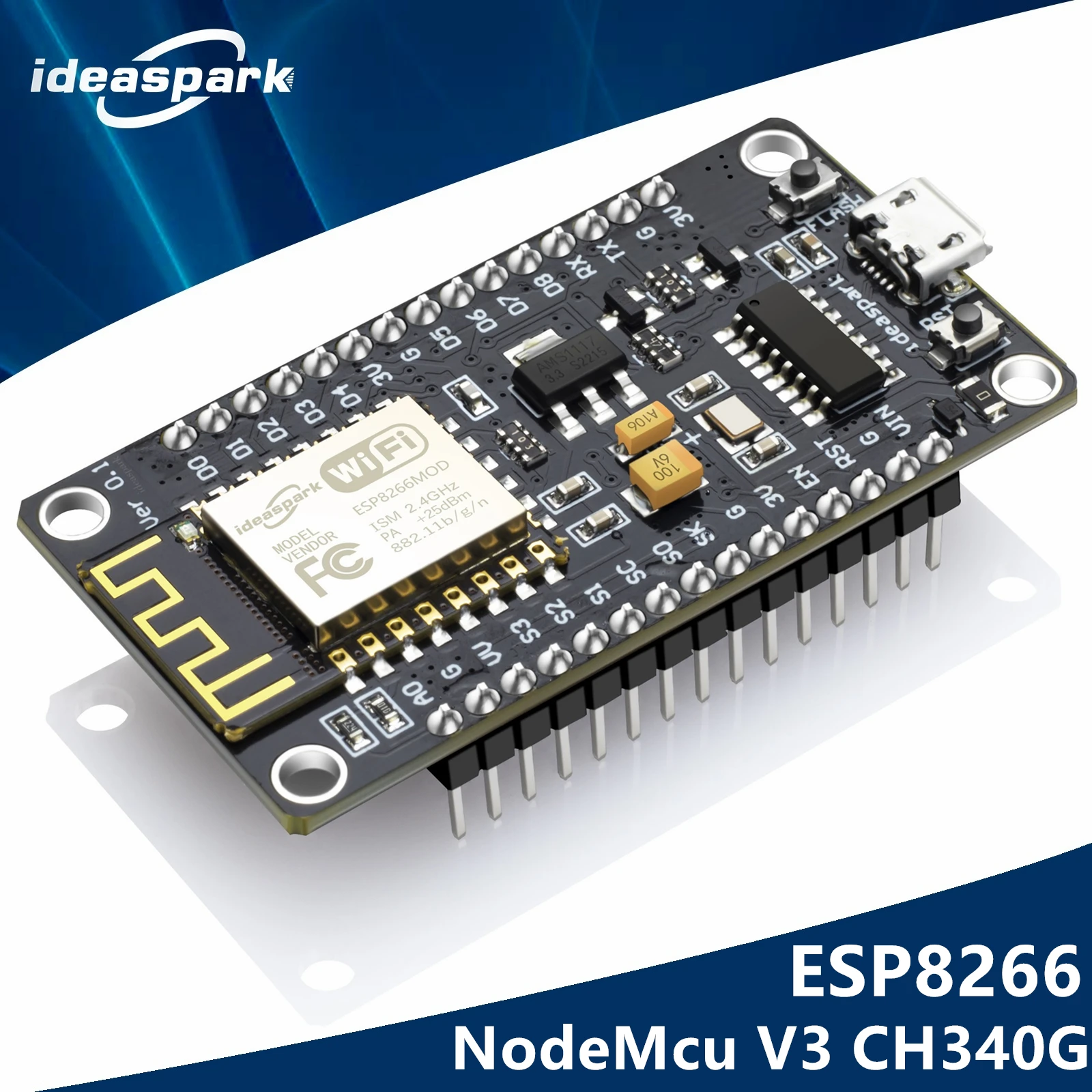 ESP8266-NodeMCU-Wireless-Module-V3-CH340-Internet-of-Things-Lua-WIFI ...