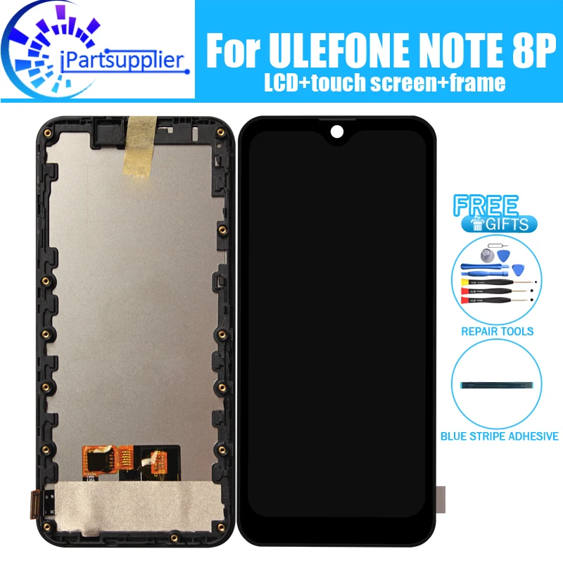 

ЖК-дисплей ULEFONE NOTE 8P + дигитайзер сенсорного экрана + рамка в сборе, 100% Оригинальный Новый ЖК-дисплей + сенсорный дигитайзер для ULEFONE NOTE 8P
