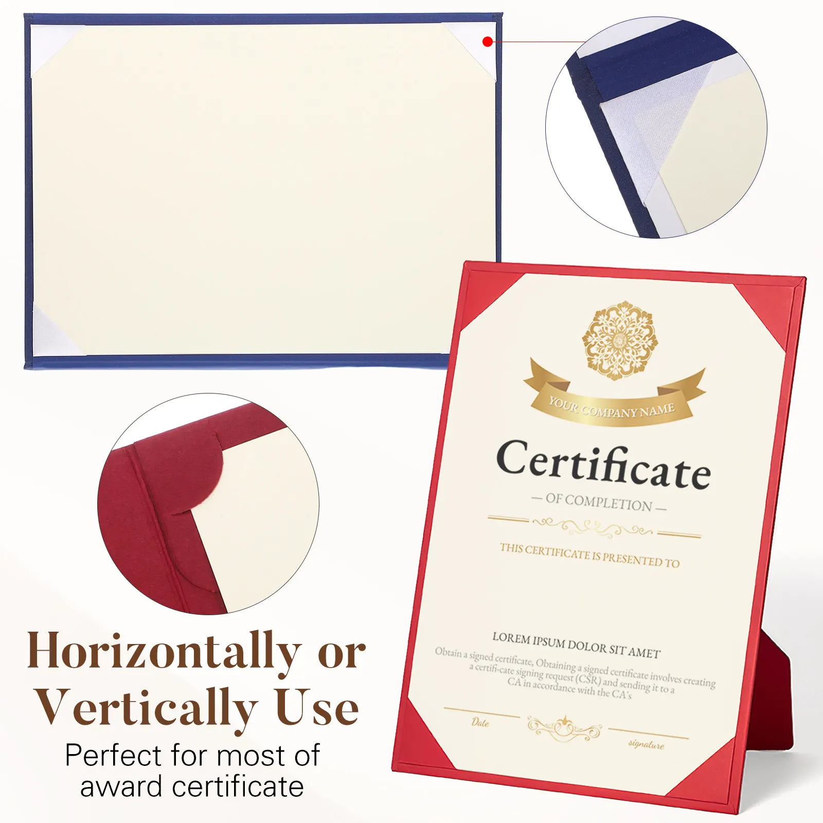 10Pcs 빈 학위 증명서 용지 학업상용 쓰기 가능 인쇄용 용지 학교 용품 증명서 용지