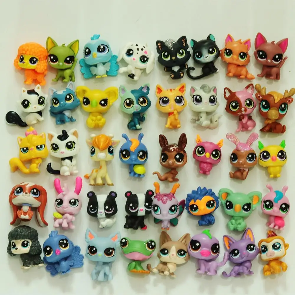 10/15pieces Pet Shop Lps Toys Standing Littlest Short Hair Cat