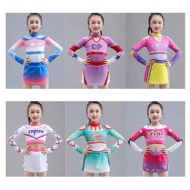 Costumi da Cheerleader per ragazze personalizzate professionali