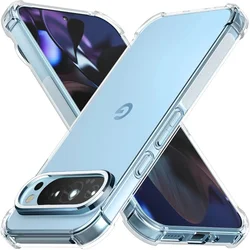 Shockproof Armor Silicone Clear Phone Case Cover - Google Pixel 10 Pro XL (Clear)