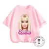 Trendy Summer Styles for Girls Soft Breathable Barbie Prints on Colorful Fun-filled Cartoon T-shirts Ideal for Ages 3-14 1