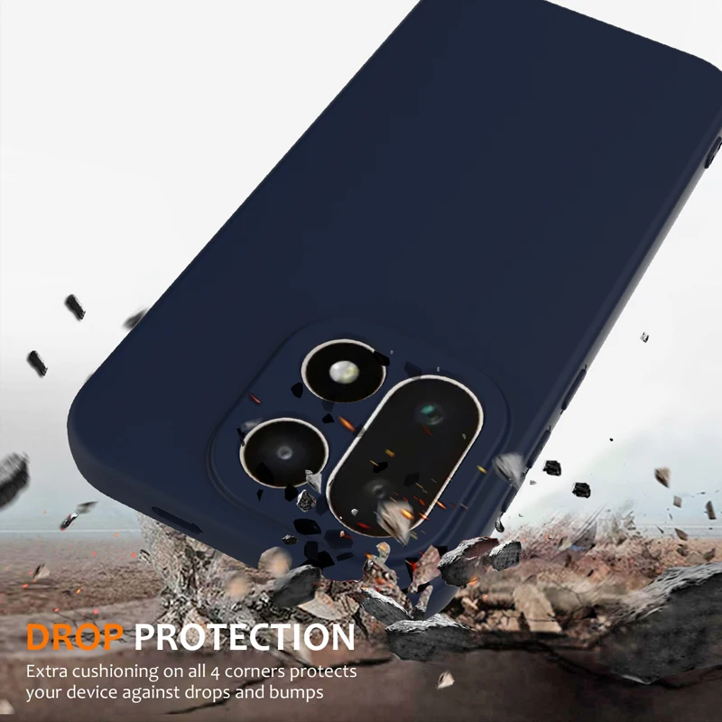 ELVEV Magnetic Soft Premium Silicone Phone Case with Flocking Interior and Lanyard Strap