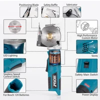 Hormy Electric Round Scissors Rotary Fabric Cutting Cloth Handheld Machine Leather Felt Cutting Power Tool For Bosch Battery 2