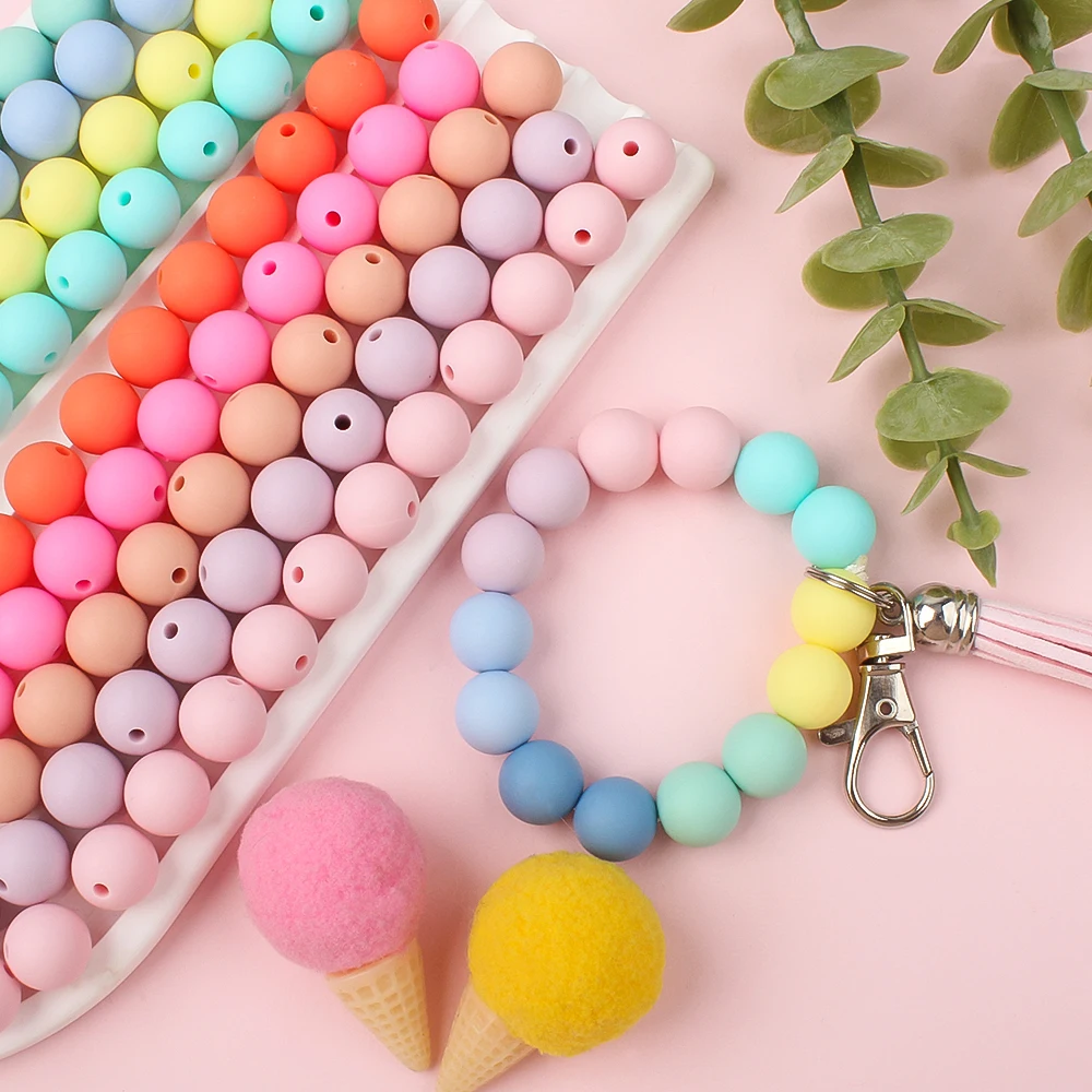 Vibrant Silicone Beads Set for Jewelry Crafting - 20-Piece Collection