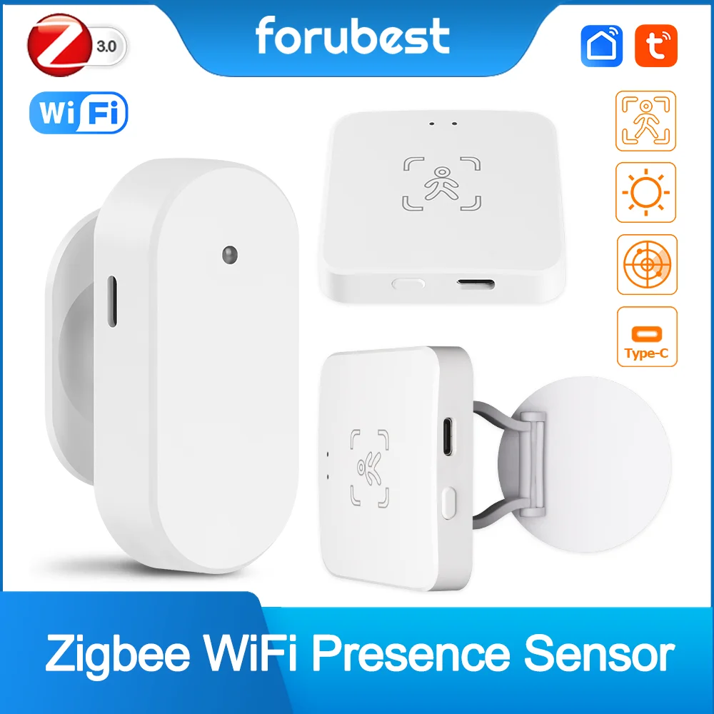 

Millimeter Wave Human Presence Detector Tuya WiFi /Zigbee Radar Sensor Smart Human Body PIR Motion Sensor Work With Tuya Hub