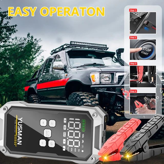 Arrancador De Coche YUSMAN - 7000A + Compresor 150PSI (12V)