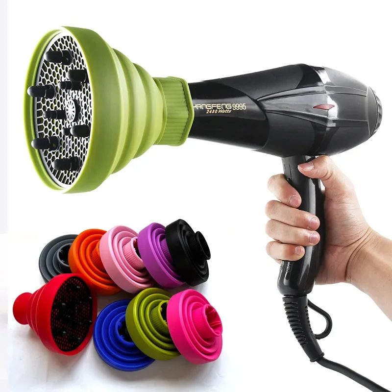 

High Temperature Resistant Silica Gel Hairdryer Diffuser Cover Collapsible Hairdryer Accessories Hairdressing Salon Tools