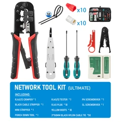 Versatile Ethernet Network Cable Crimper, Cutter, and Stripper Tool (Ultimate)
