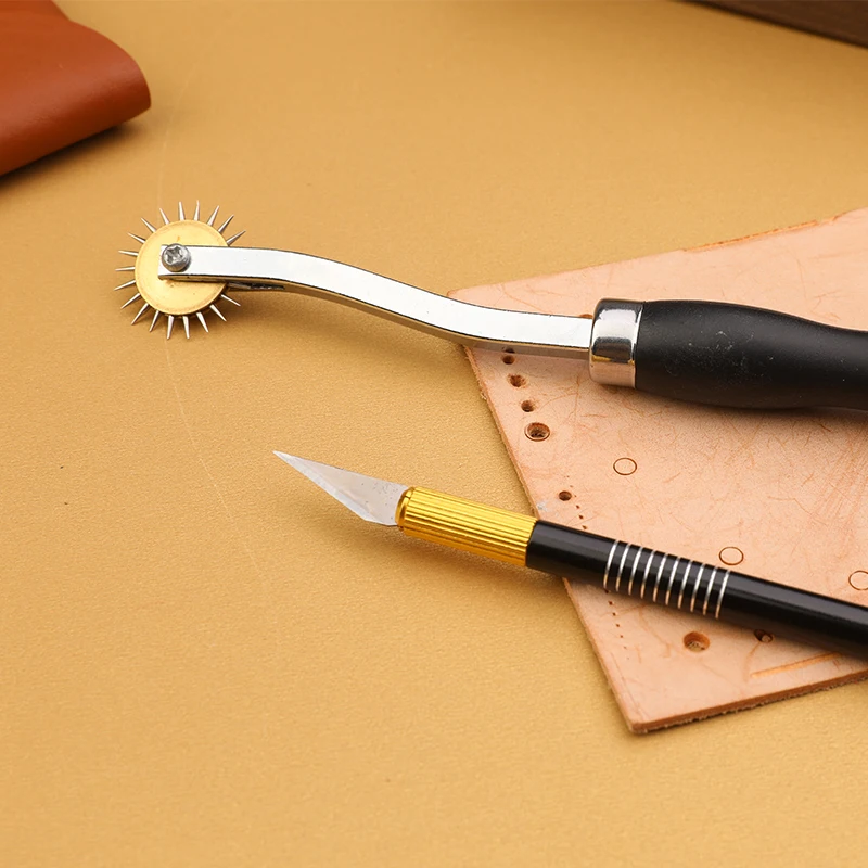 Leather Craft Tool Kit Professional Hand Sewing Stitching Hole Punching Carving Knife Accessories