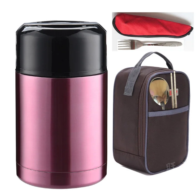 Large Capacity 800ML/1000ML/1200ML Thermos Lunch Box Portable Stainless Steel Food Soup Containers Vacuum Flasks Thermo cup