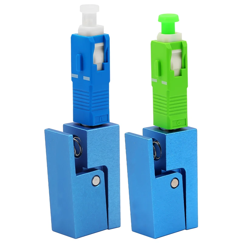 LC Circular Bare Fiber Adapter FC/SC Temporary Splicing Coupling OTDR Test Bare Fiber adapter FTTH Embedd Optic Connector
