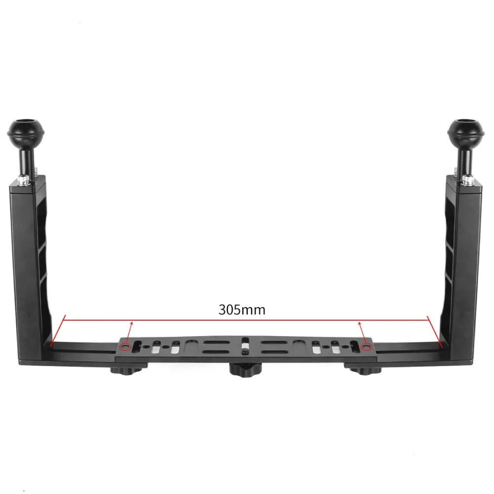 Unterwasser-Doppelgriff-Tray-Halterung Video Light Handgriff-Stabilisator für Gopro 13 für Insta360 x4 DSLR-Camcorder-Tauch koffer – Detail 32
