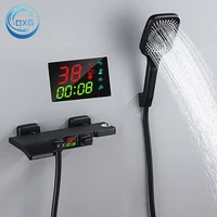 OXG Brass Bathtub Faucet Bathroom Faucet Bath Faucet Shower Mixer Crane Digital Display Faucet for bathroom Waterfall Spout 1
