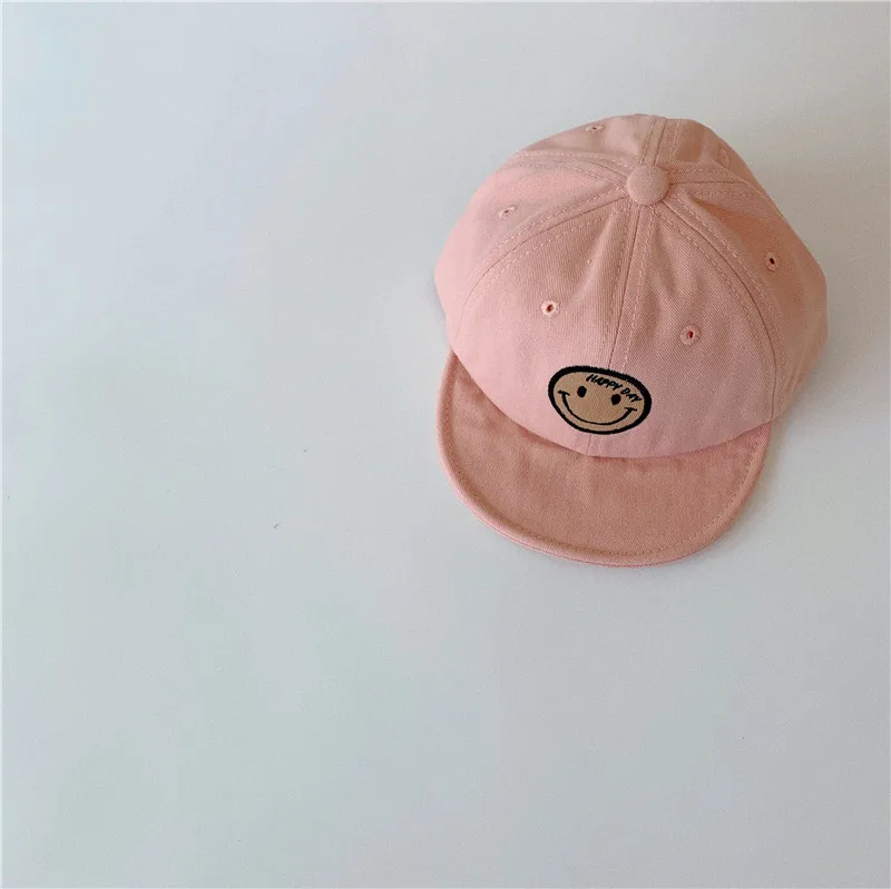 Children's Finger Toothbrush 2022 Children's Hat Boys Girls Cute Smiley Embroidered Peaked Cap Fashion Solid Color Dome Outdoor Casual Baseball Caps Baby Accessories discount Baby Accessories