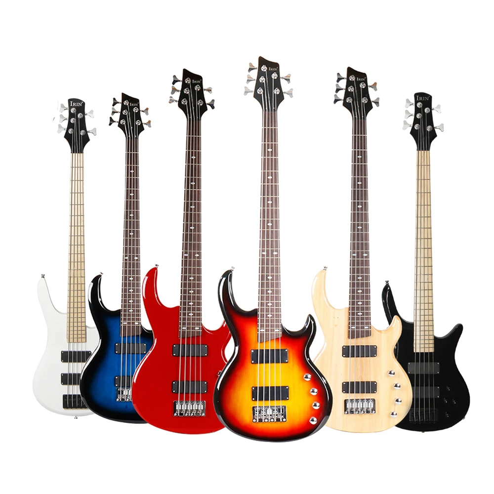 IRIN 5 Strings Electric Bass 24 Frets Maple Body Neck Bass Guitar 