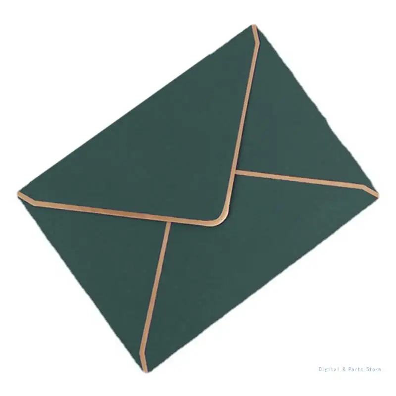 

M17F Solid Color Envelope 7'' x 5'' Vintage Bronzing Envelope for Baby Shower Wedding