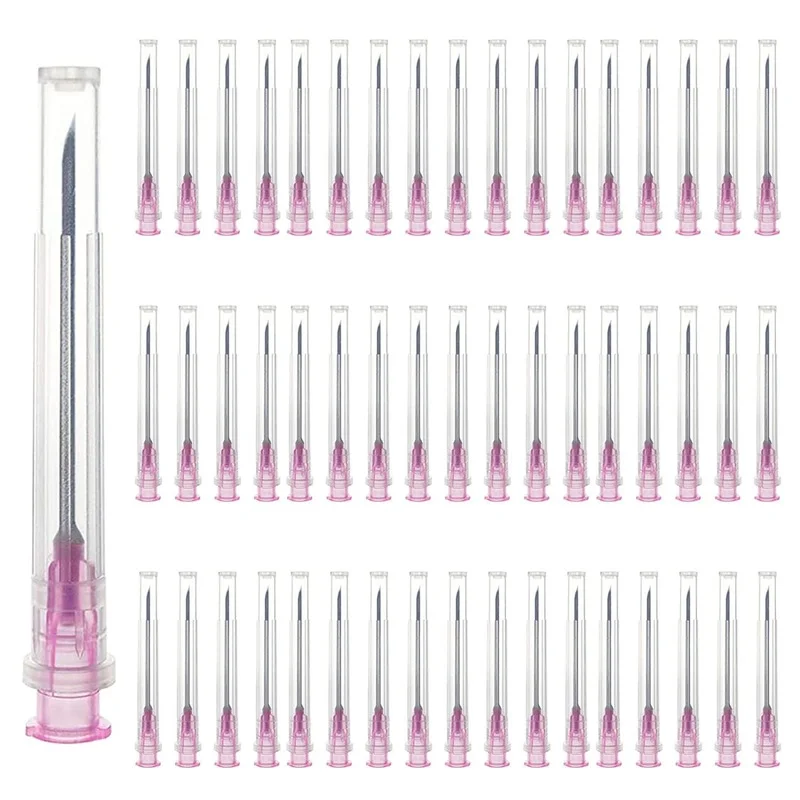 100pcs Veterinary Disposable Injection Syringe Needle with Shell Farm Supplies Dispensing Tools For Pig Cattle Sheep Dog Chicken