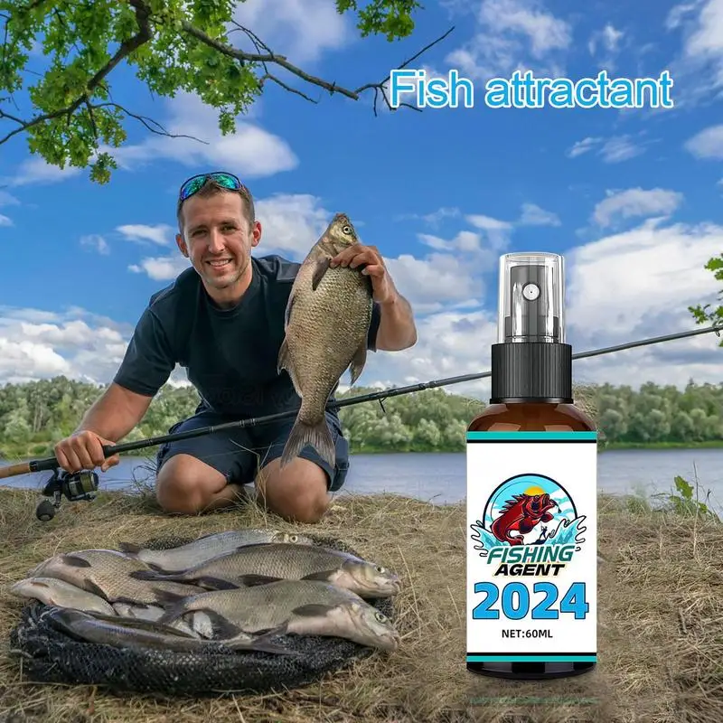 Fishing Scent Fish Bait Attractant Enhancer Liquid 60ml Fish Bait Attractant Enhancer Spray Anglers Fishing Equipment