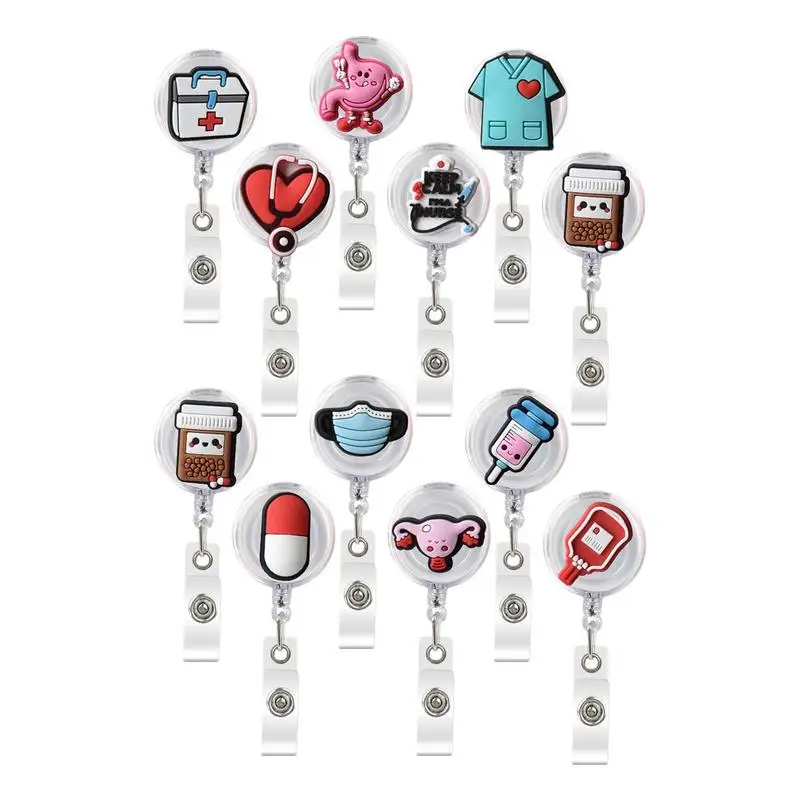 

Держатель для катушки, 6 шт., выдвижной держатель для бейджа из мягкого ПВХ