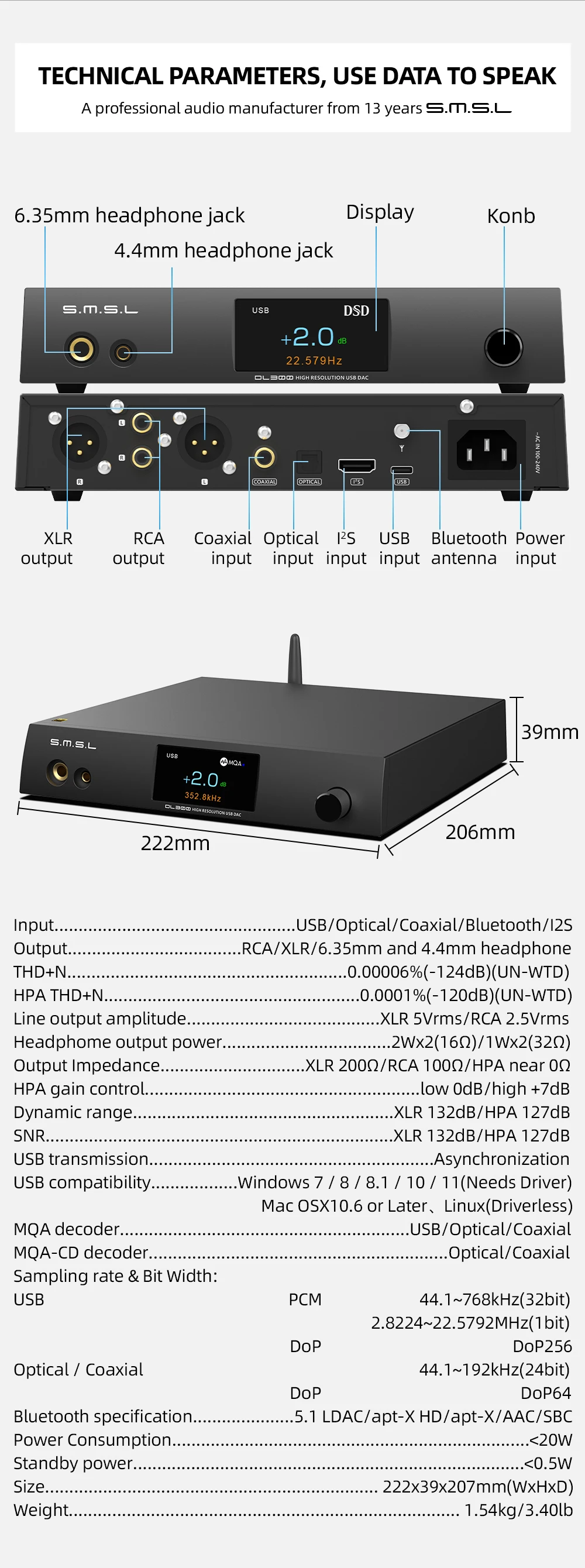 SMSL VMV D2 AK4499 MQA USB DAC — HiFiGo