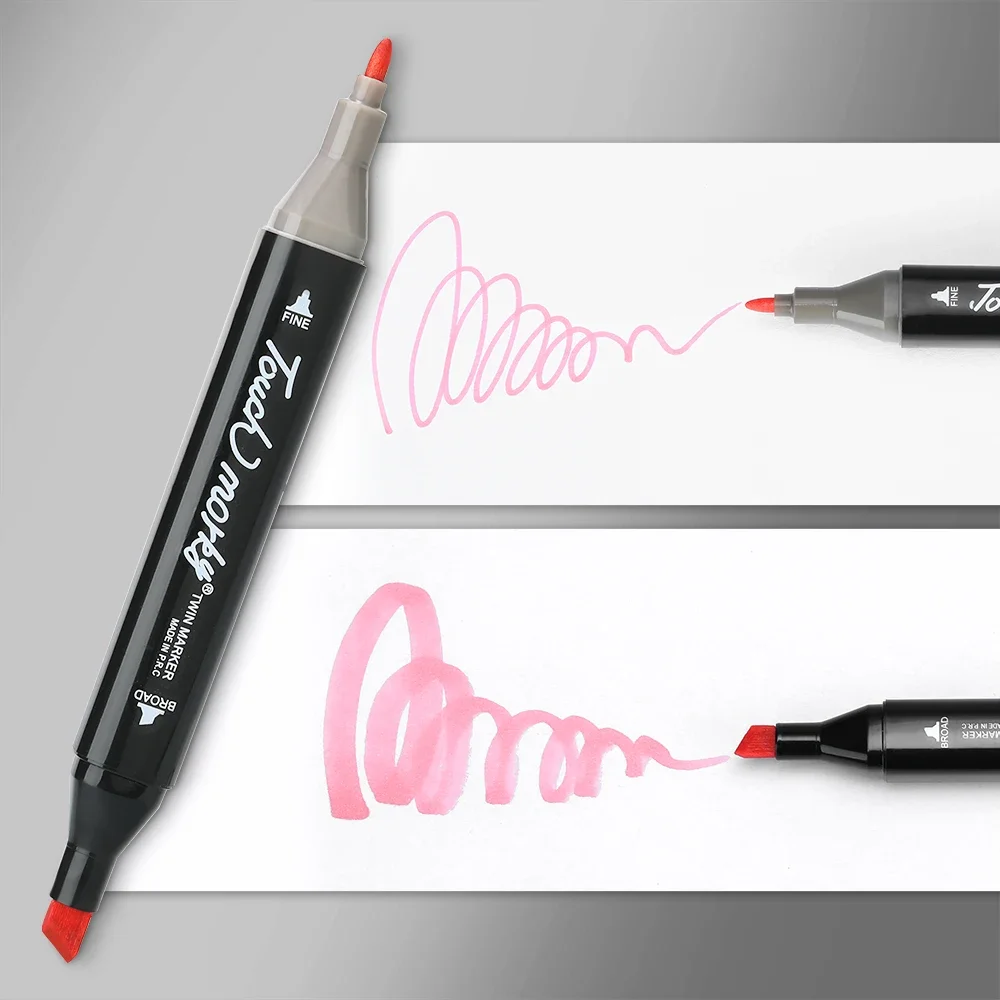 Color Markers color marker pens manga markers manga marker pen felt tip markers felt markers sketching markers art markers art marker pens 30/40/60/80 Alcohol Felt Pen Manga Sketching Markers Dual Brush Art School Supplies Drawing Set School Supplies