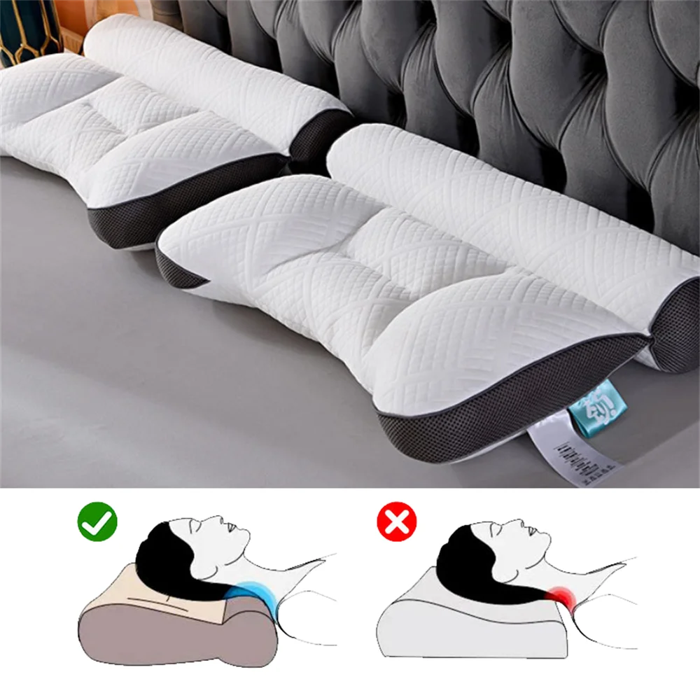 Memory Orthopedic Cotton Pillow 40X60cm Slow Rebound Soft Memory Slepping Pillows Ergonomic Shaped Relax The Cervical For Adult 5