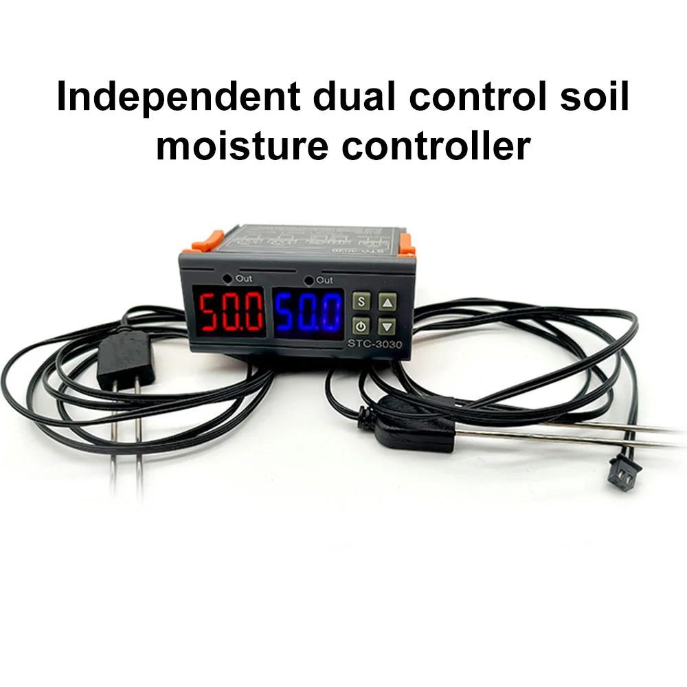 

STC-3030 Dual Digital Thermostat Temperature Humidity Control Thermometer Hygrometer Incubator Controller AC 220V DC 12V 24V