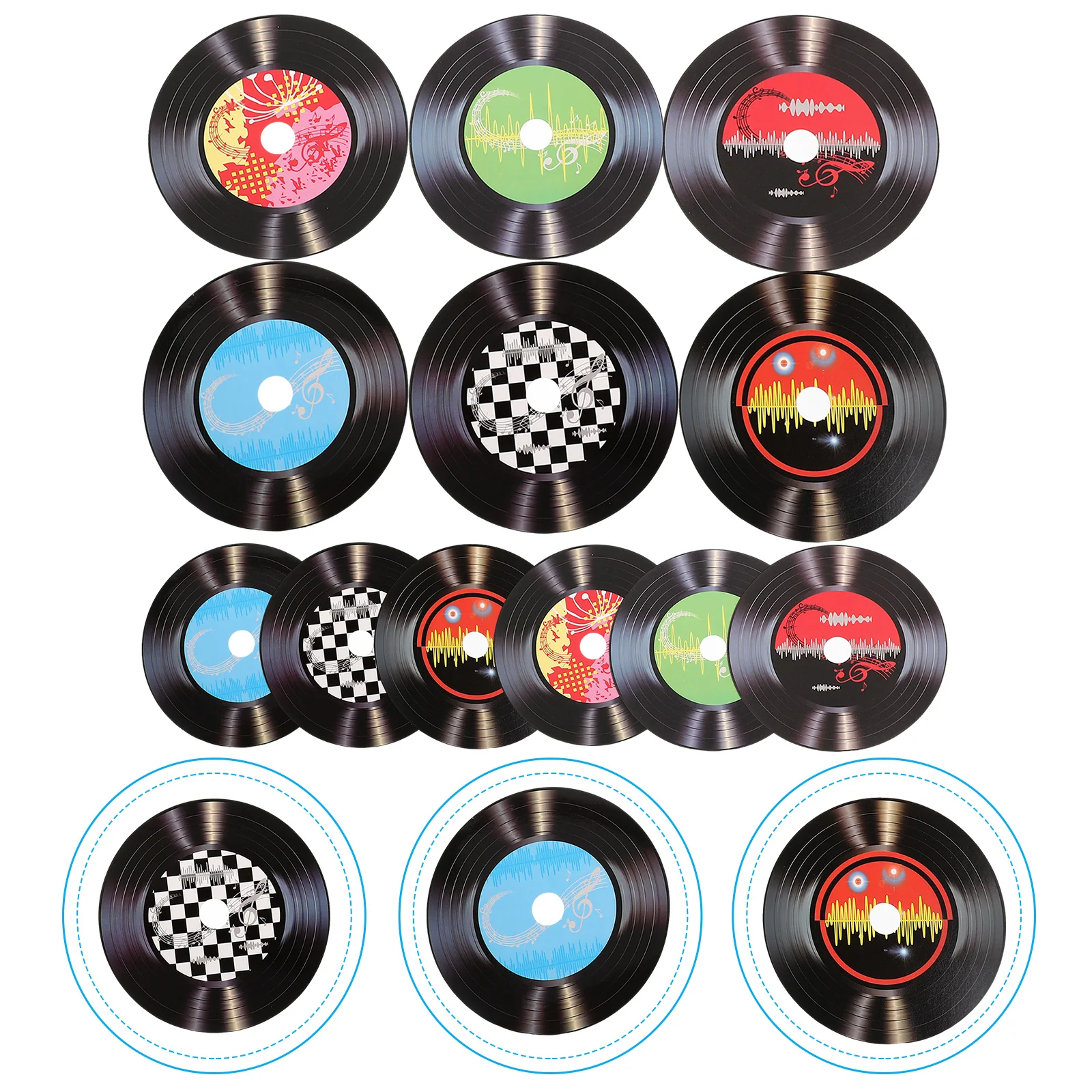 Paper Retro Wall Signs Record Wall Decor For Bar Random Style Bar Coffee Shop Interior CD Old Record Decor