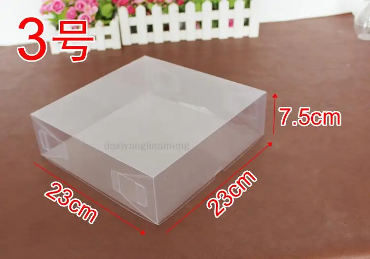10 teile/los 23x23x7,5 cm 17*21*8 cm Kunststoff Transparent PVC falten Up Down Abdeckung verpackung Box Fisch Kleber Geschenk Box Kunststoff – Detail 6