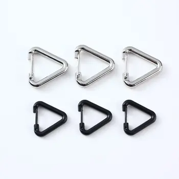Moschettone triangolare da campeggio all'aperto, escursionismo, portachiavi, clip a scatto, gancio, bollitore, fibbia, moschettone