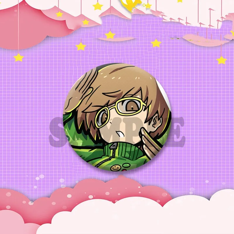 Anime-Spiel-Serie Button-Badges Yu Narukami Yosuke Anstecknadeln Cartoon Chie Satonaka Yukiko Brosche Maßgefertigter Schmuck Accessoires – Detail 6