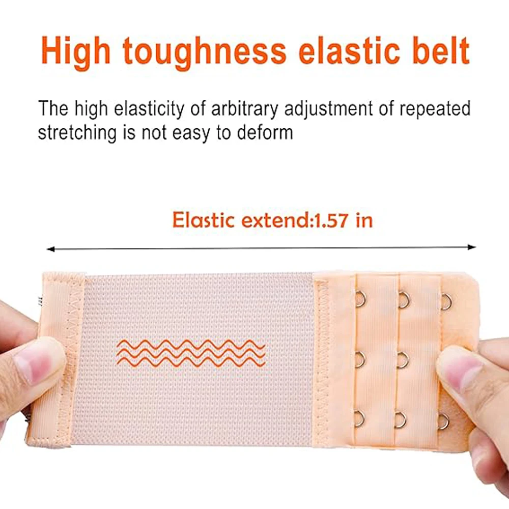 6pcs Women's Bra Extenders Elastic Stretchy Bra Extension Strap 3