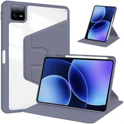 Enhanced Rotating Acrylic Case with Pen Holder for Mi Pad 8 11.2 inch (Lavender)