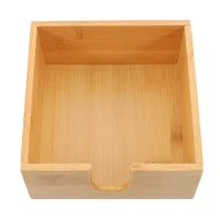 Square Bamboo Tissue Box Household Napkin Case Kitchen Paper Holder Restaurant Accessory Home Garden Storage ganization 1