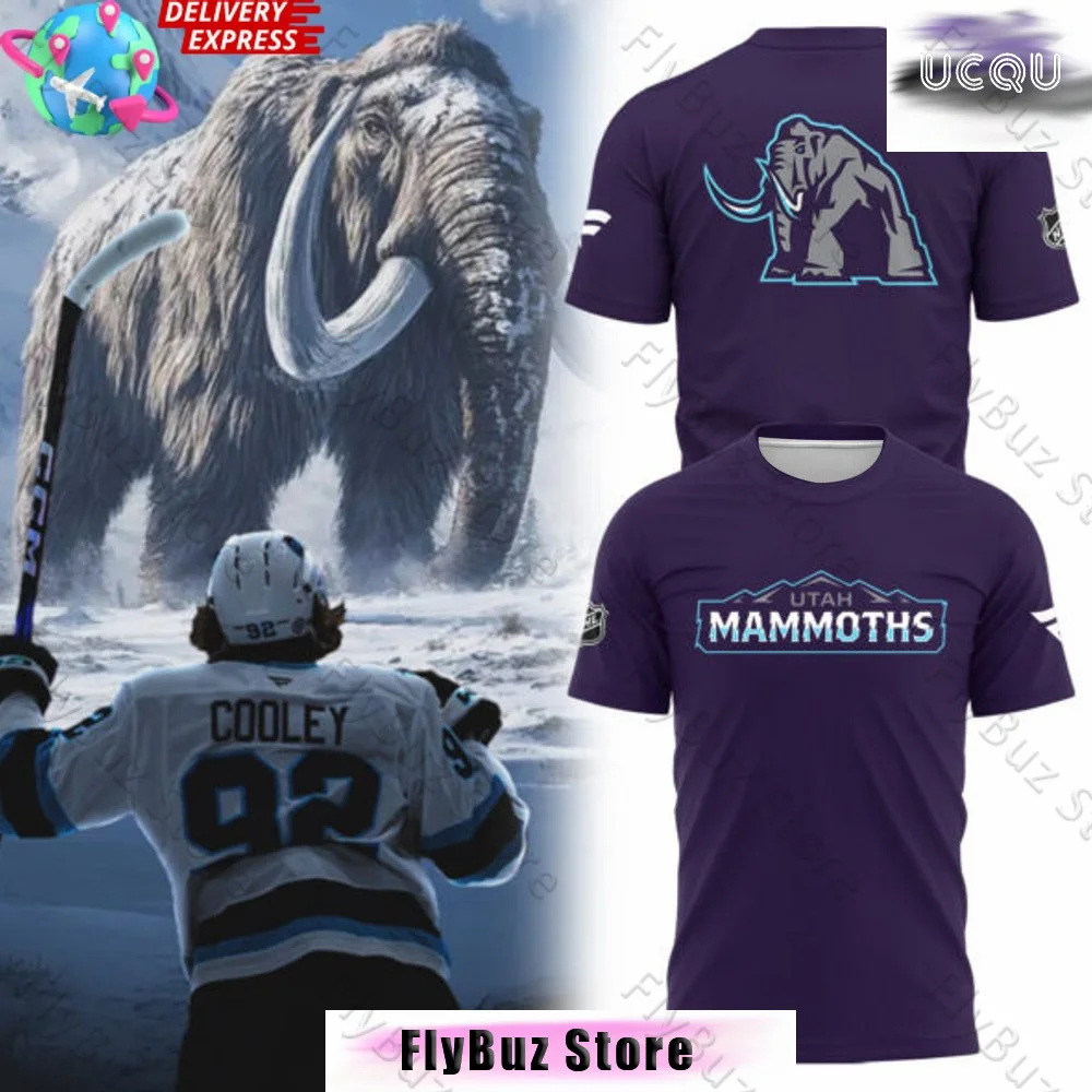 New Utah Hockey Club X Mammoths Limited Men T-Shirt Fashion Street Quick-Drying Training Suit T-Shirt Children Adult