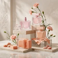 Eau de parfum pour femme, flacon carré transparent, parfum floral musqué, senteur longue durée, fragrance élégante pour tous les jours, rendez-vous galants, cadeau pour femme. 1