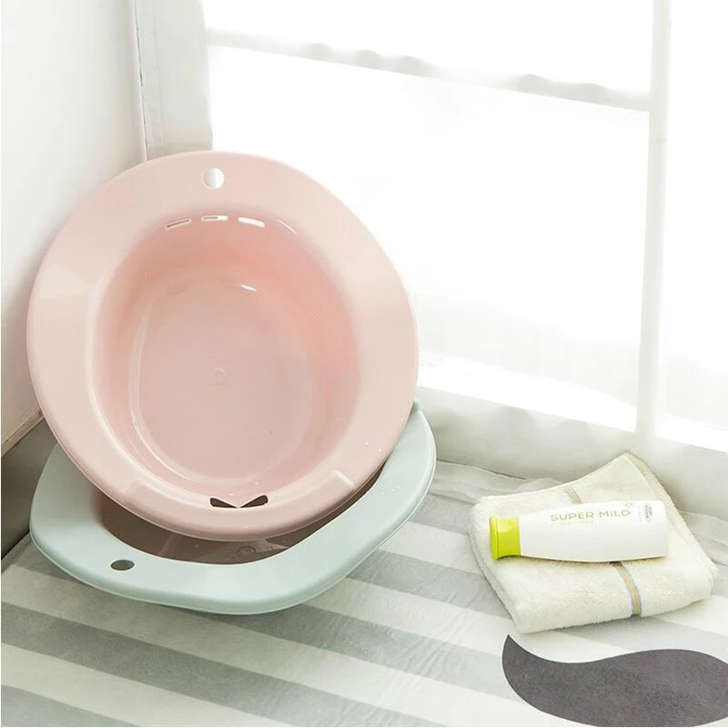 1pc Durable Over Elderly Postpartum Hemorrhoids Patient Toilet Tub Hip Basin Bidet Vaginal Steaming Seat Bath toilet sitz bath basin